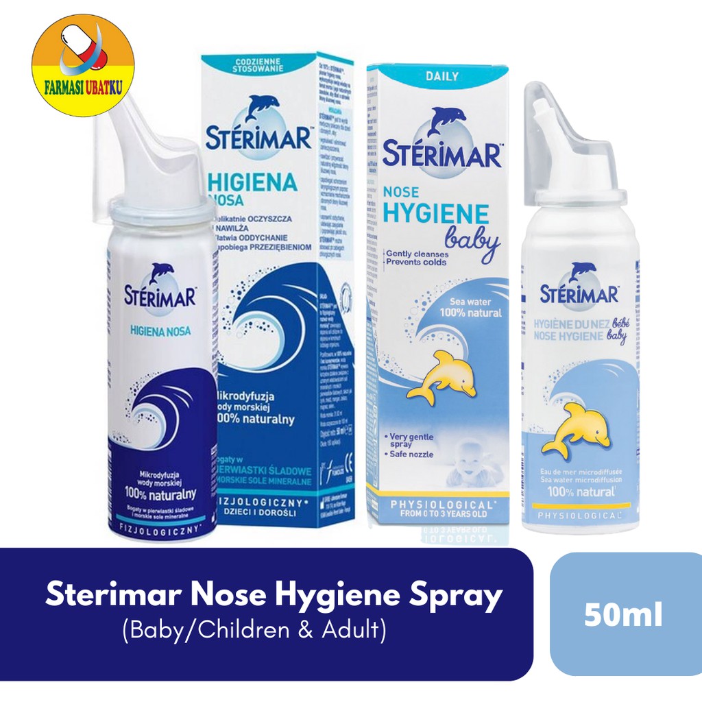 Sterimar Nasal Hygiene Spray 50ml (rawatan Untuk Selsema Dan Hidung 