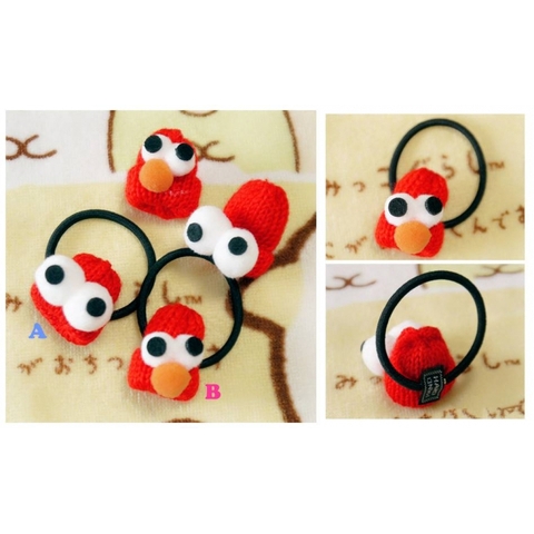HA0134 3D ELMO KNITTED HAIRSTRING HAIR TIE RUBBER BAND GETAH RAMBUT ...