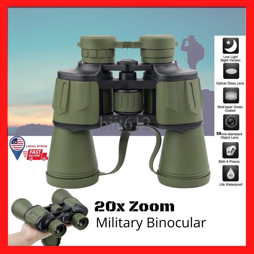 LOCAL STOCK 20x Zoom High Power Military Binocular 20x50 Teropong