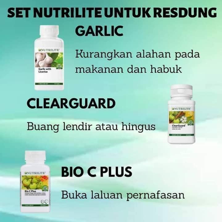 Set Trial Resdung Nutrilite(Garlic 30's + Clear Guard 30's + Bio C 30's ...