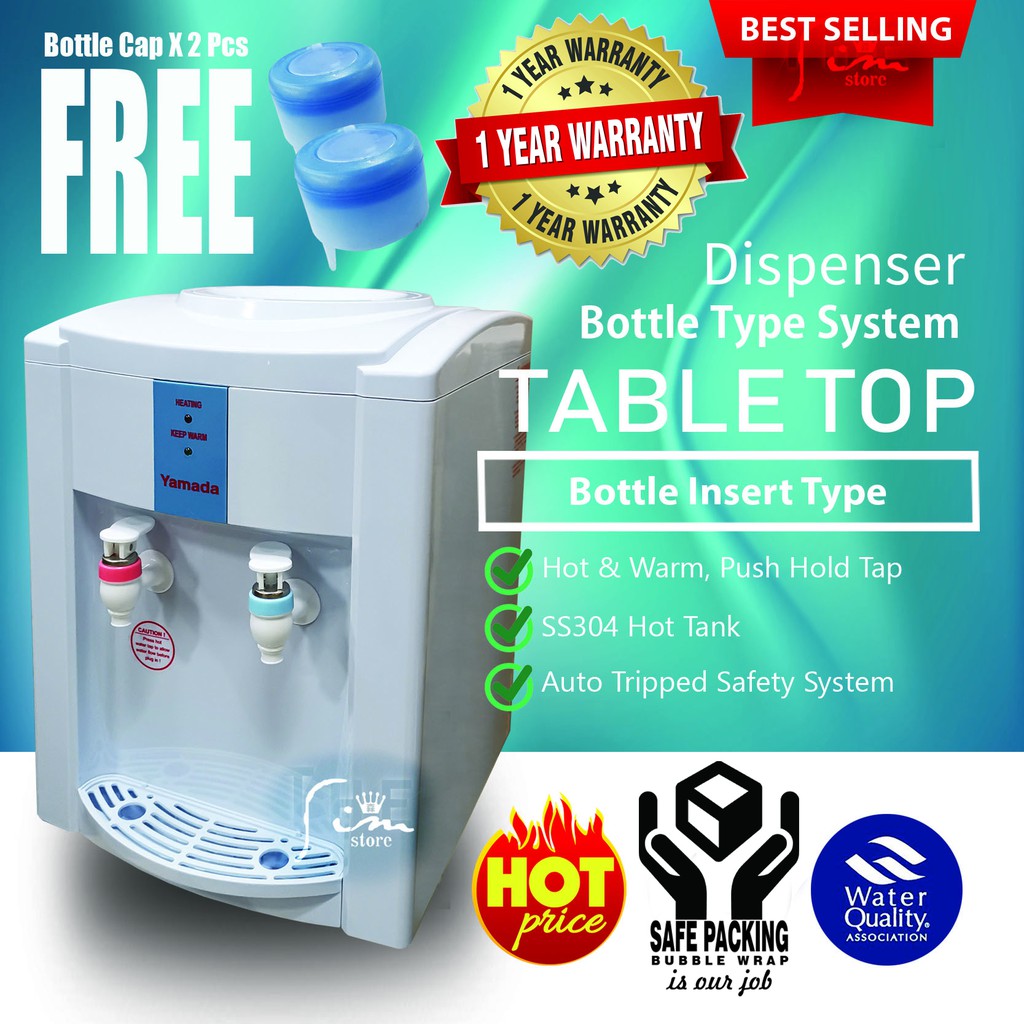Yamada WD38908 / WT84BT Hot & Warm Bottle Type Water dispenser (Table Top) Shopee Malaysia