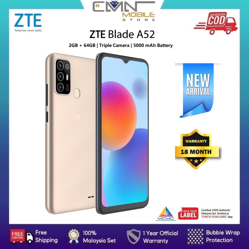 ZTE Blade A52 (2GB + 64GB) | Shopee Malaysia