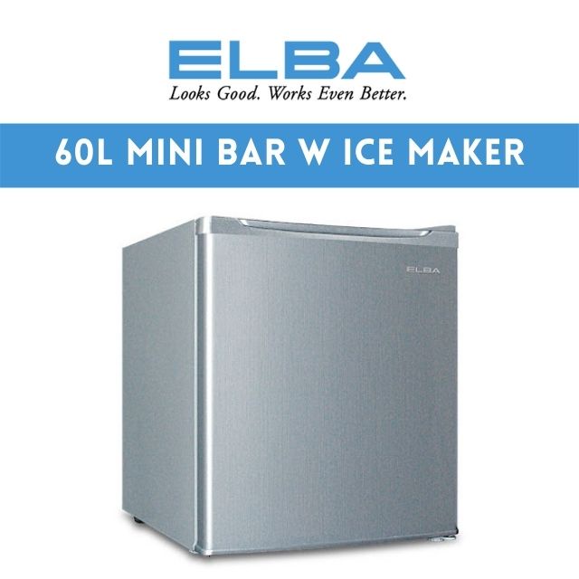 [SELF PICKUP AVAILABLE] ELBA 60L MINI BAR WITH ICE MAKER [EMBG6047(SV)] Shopee Malaysia