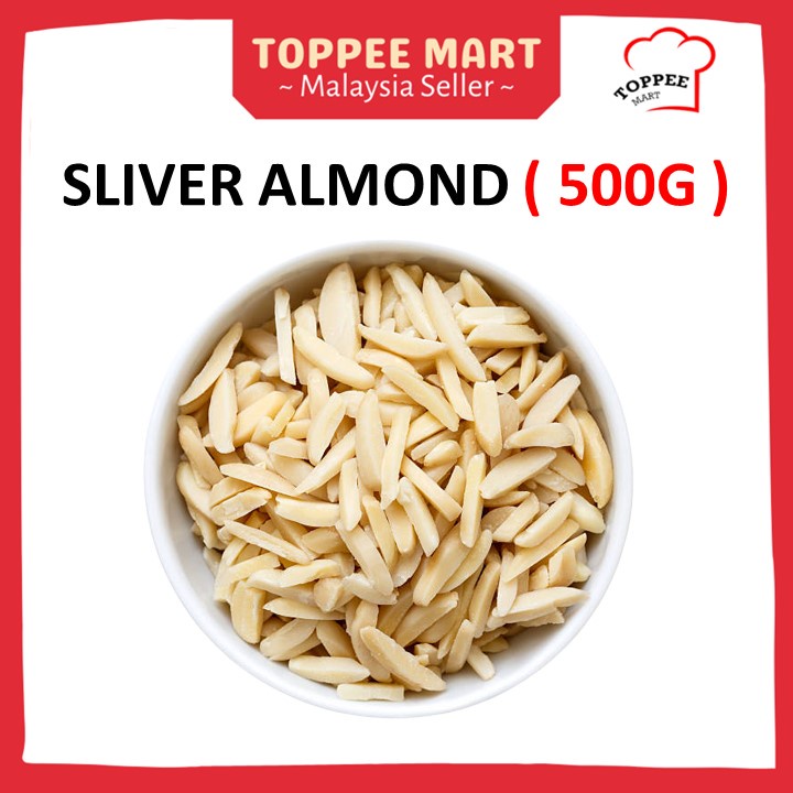SLIVERED ALMOND 500g Almond Sliver Strip Badam Hiris Panjang Shopee