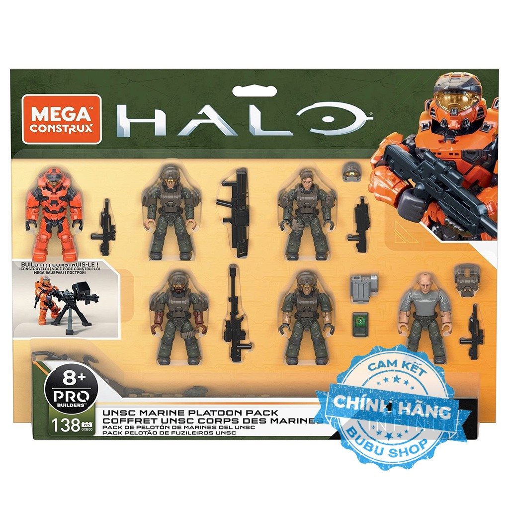 4 Mega Bloks Construx Halo UNSC SIERRA SQUAD TAN MARINE Officer Toy Figure CND01 - Foto 12