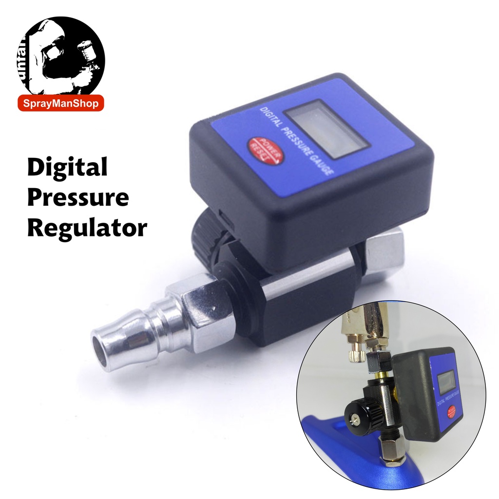 Digital Pressure Gauge Air Regulator For Paint Spray Gun And Air Tools 1/4" Shopee Malaysia