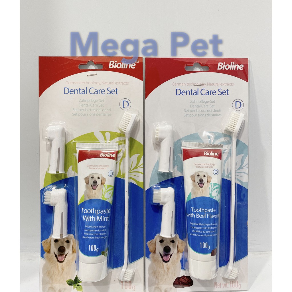 Bioline MintFlavored Toothbrush And Toothpaste Set Beef (100G) Shopee Malaysia