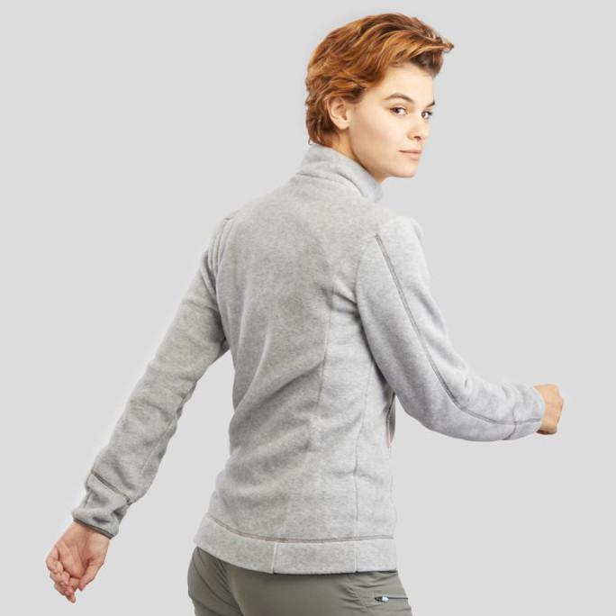 Decathlon Quechua Fleece Jacket Women Mh120 Light Gray - 8569508 - Xs _9398