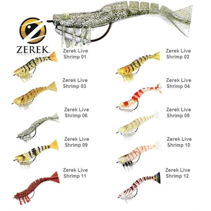 ZEREK LIVE SHRIMP 3.5” 89MM 7G FISHING LURE Zerek Live Shrimp