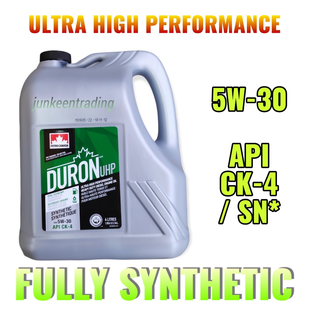 4L Petro-Canada Duron UHP 5W-30 5W30 Fully Synthetic Heavy Duty Engine ...