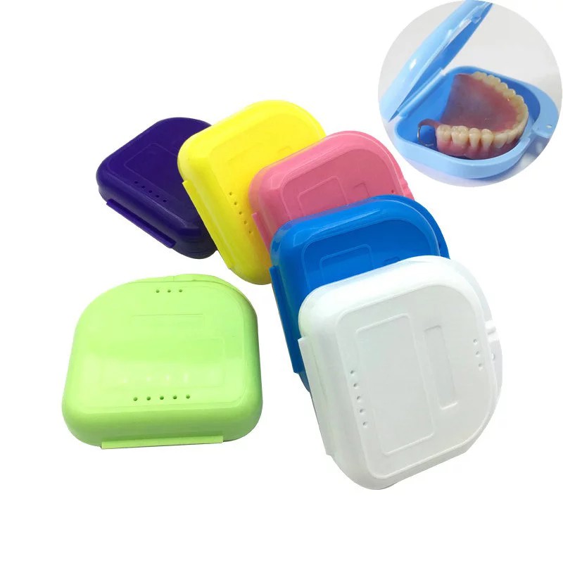 5Pcs Denture Bath Box Organizer Dental False Teeth Appliance Container ...
