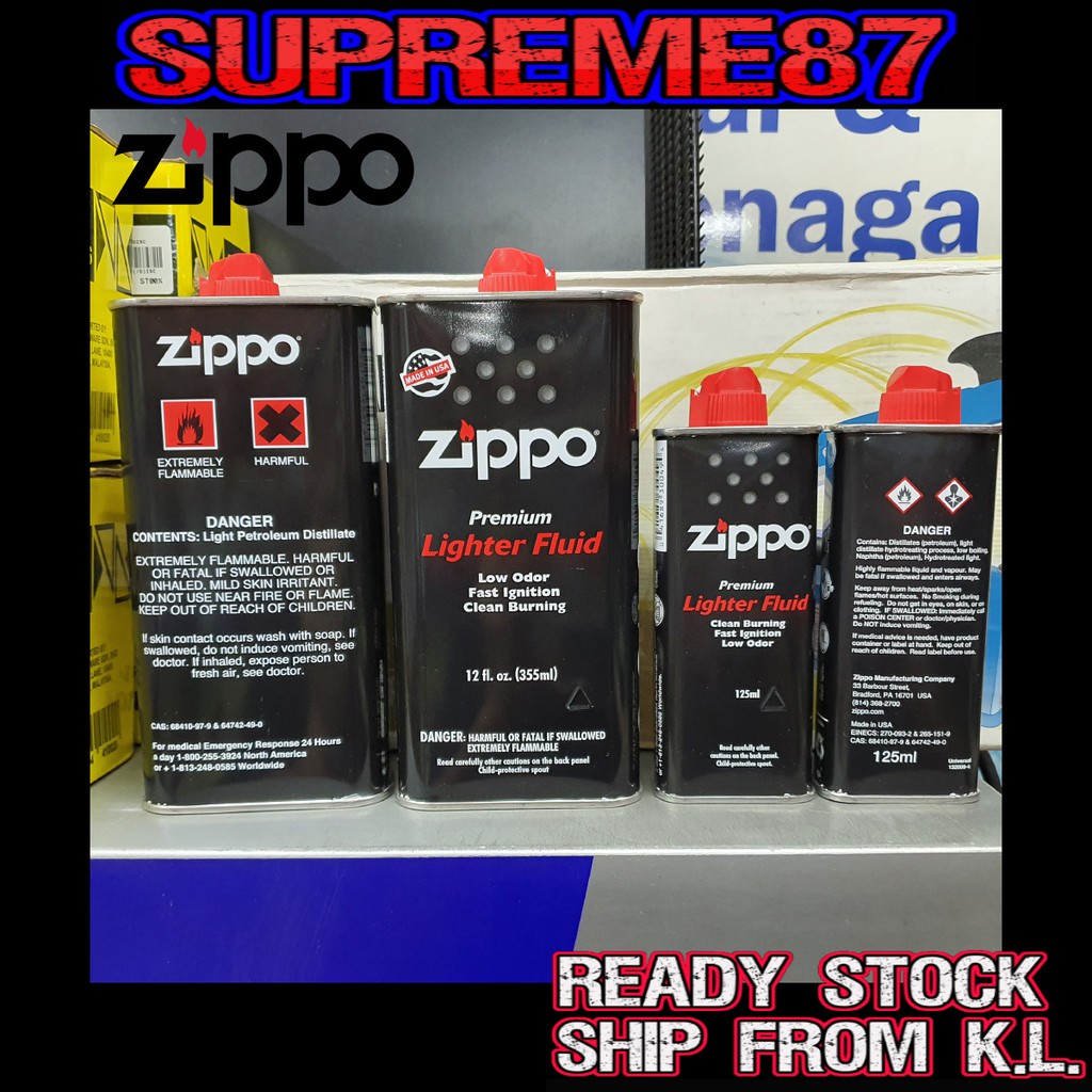 Zippo Lighter Fluid Oil 355ml and 125ml (Ship within Peninsular