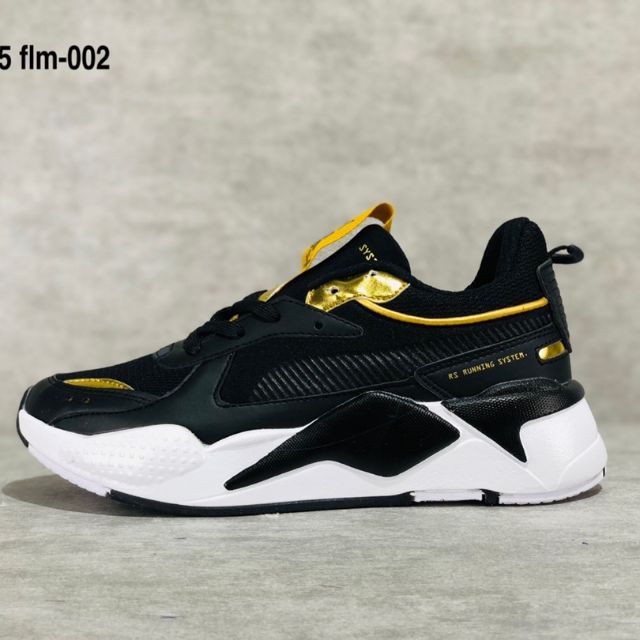 Puma rs running system black and gold best sale