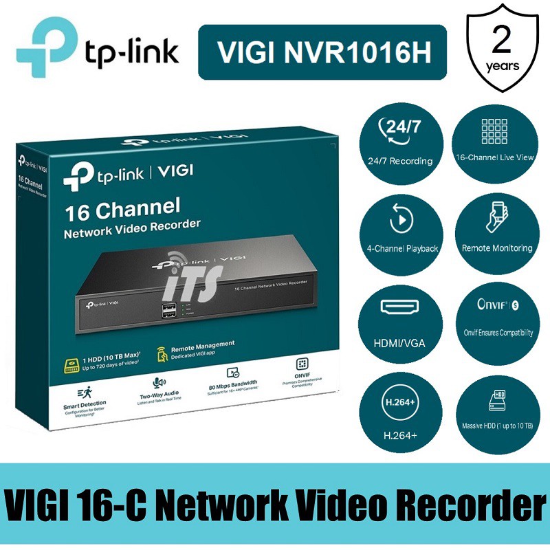 TP-Link VIGI 16 Channel Network Video Recorder (VIGI NVR1016H) | Shopee ...