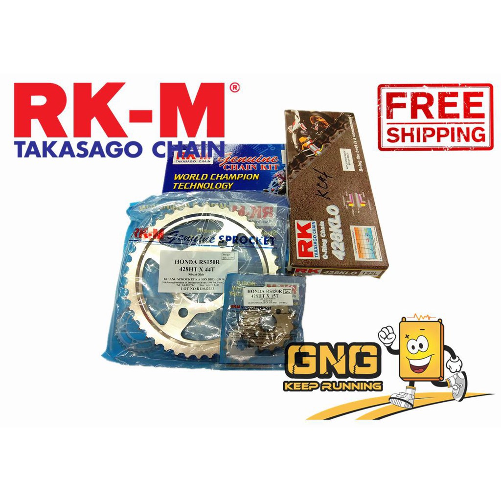 RKM RS150 SPROCKET SET WITH RK ORING CHAIN | Shopee Malaysia