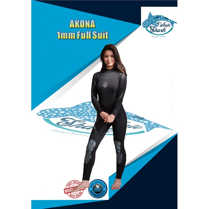 Akona 1mm Full Suit Wetsuit Shopee Malaysia