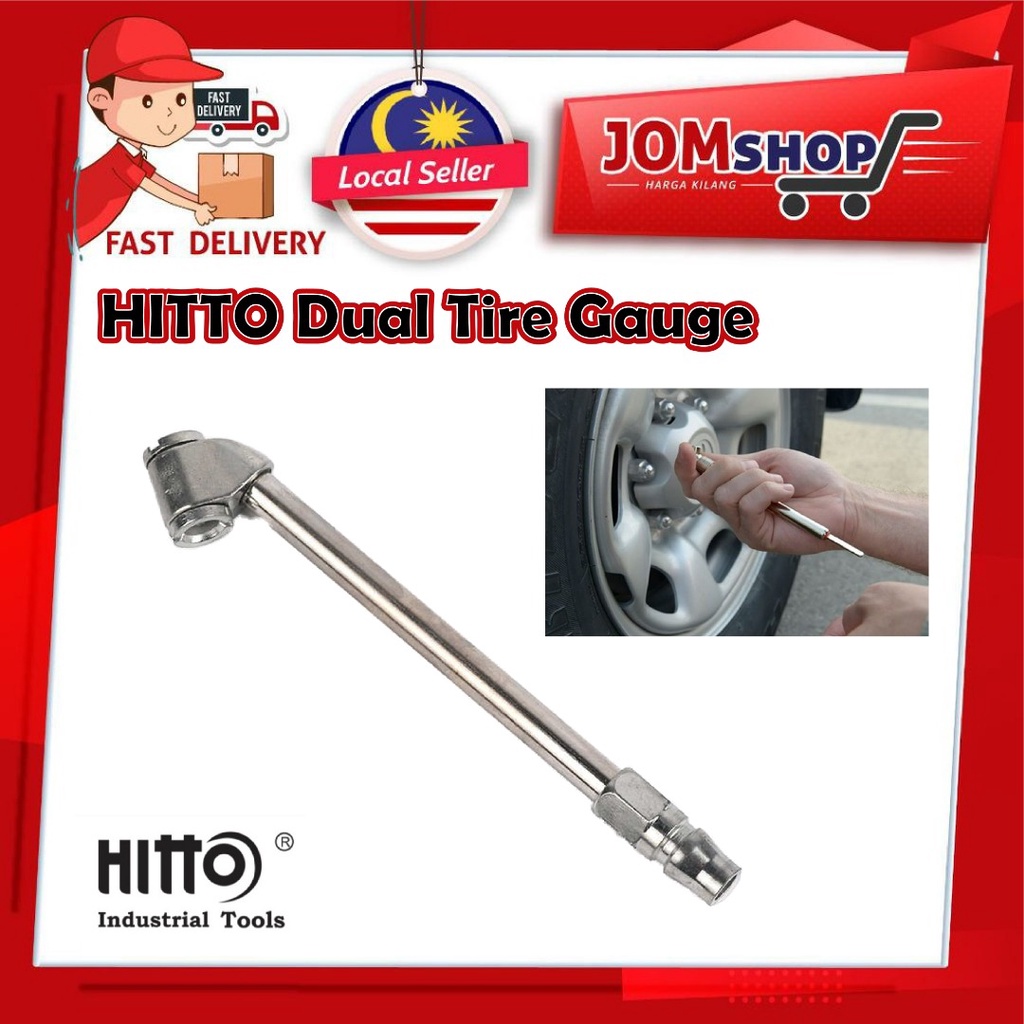 Hitto Dual Head Chuck Tyres Pressure Gauge HPG4 For Automotive Car