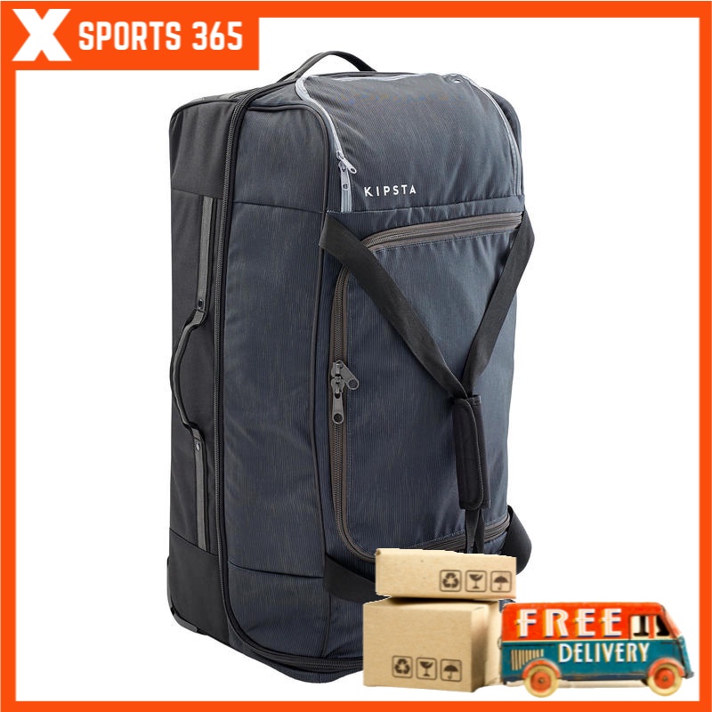 Kipsta Large Football Travel Suitcase, Charcoal - 105L