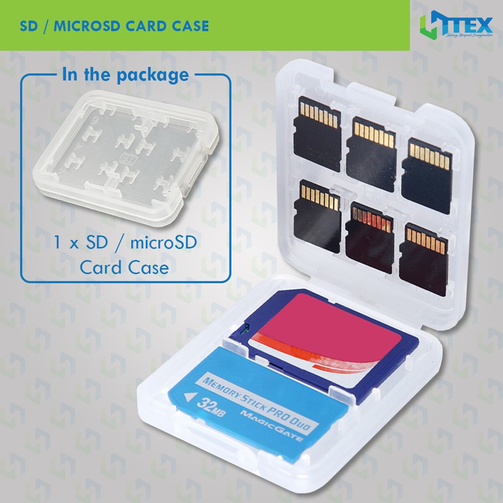 8 Slots Card Case Storage Box For SD Card / microSD Card / MS Card ...