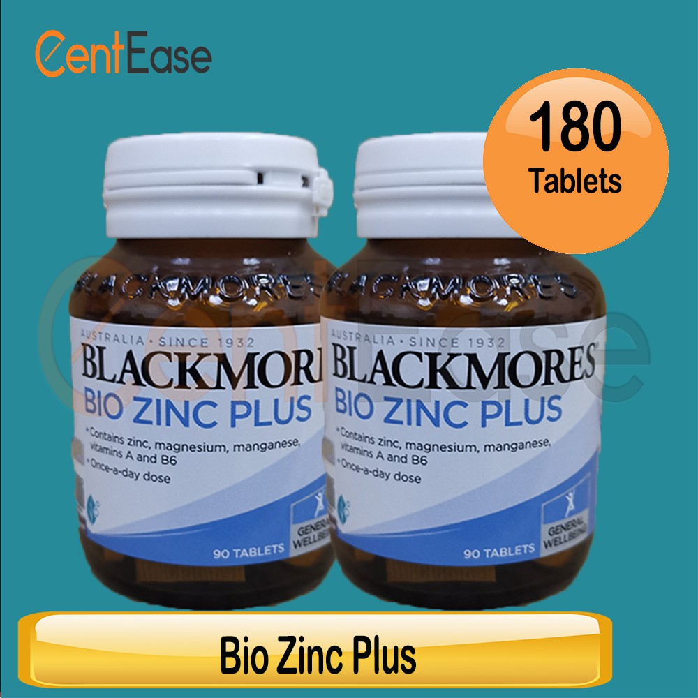 Blackmores Bio Zinc Plus 90s x 2 (Exp Sep 2025) Vitamins A and B6