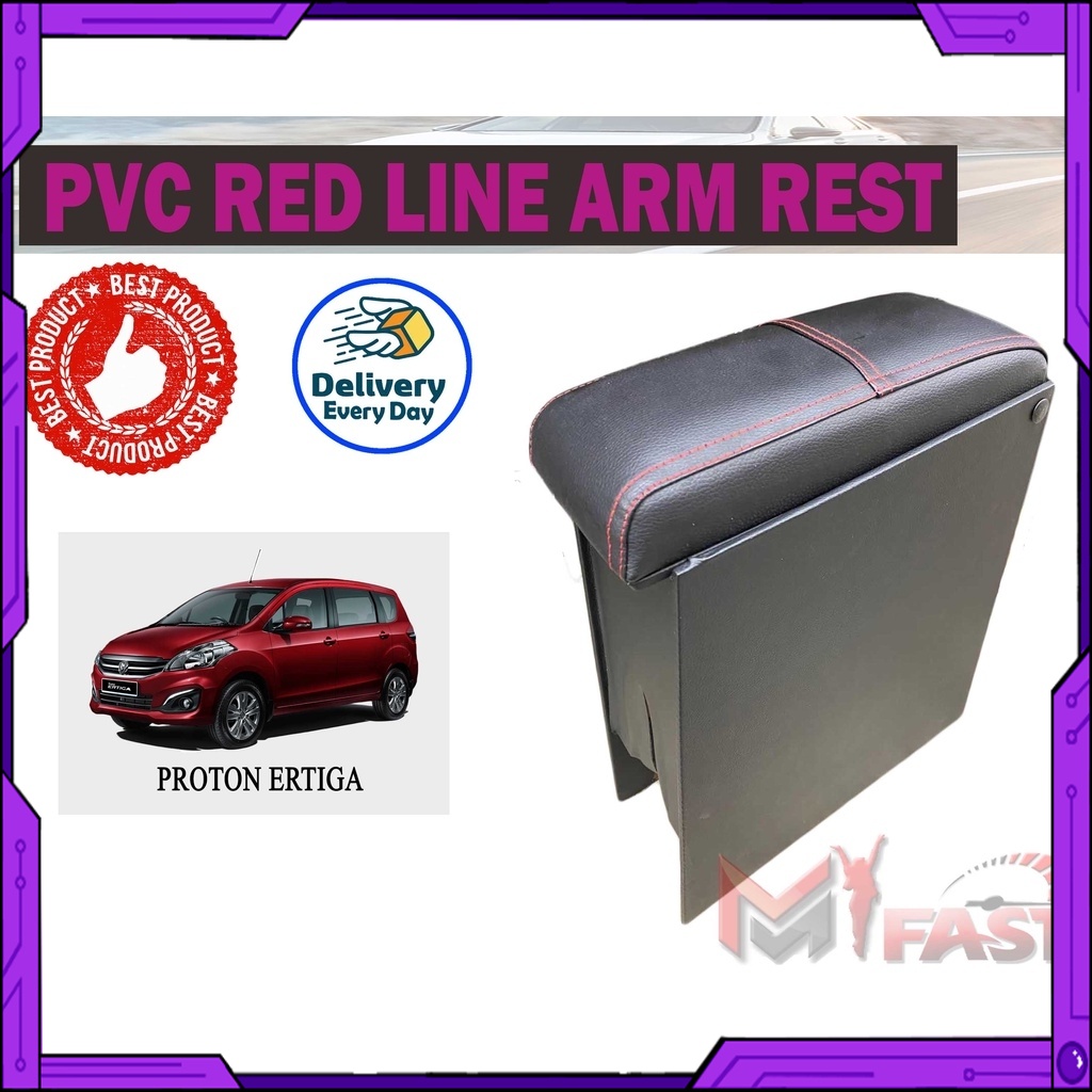!!READY STOCK!! Proton Ertiga PVC Red Line Arm Rest Shopee Malaysia