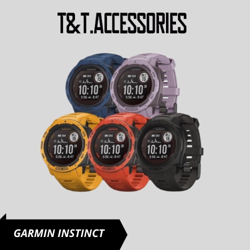 Garmin Instinct Rugged GPS Watch (Recharge the Battery via Solar Energy,Up to 38 Hours in GPS
