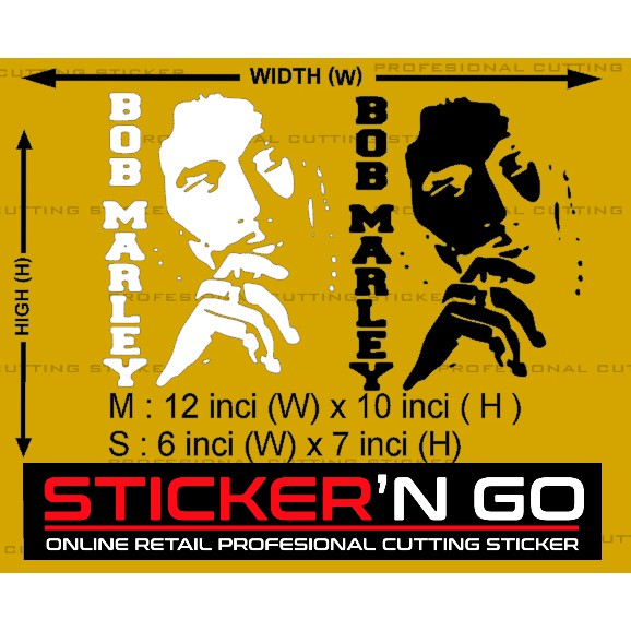 STICKER CUTTING CUSTOM LORI BOB MARLEY DESIGN | Shopee Malaysia