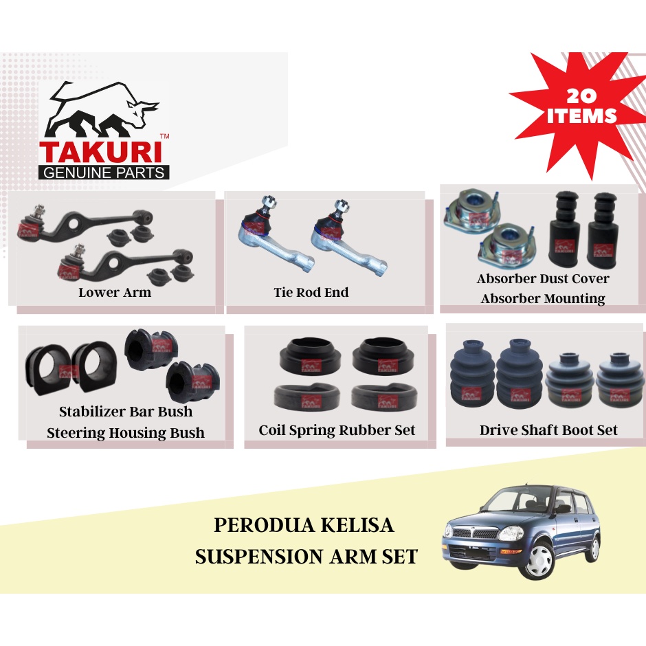 Perodua Kelisa Kenari Front Lower Arm Assy Suspension Arm Set Takuri Shopee Malaysia