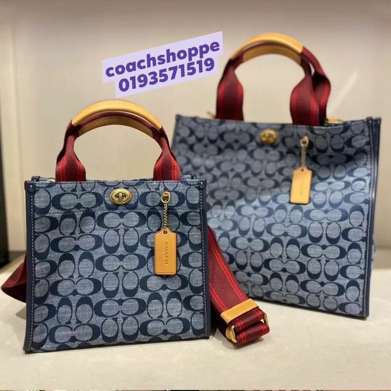 Coach Tote 22 in Signature Chambray Shopee Malaysia