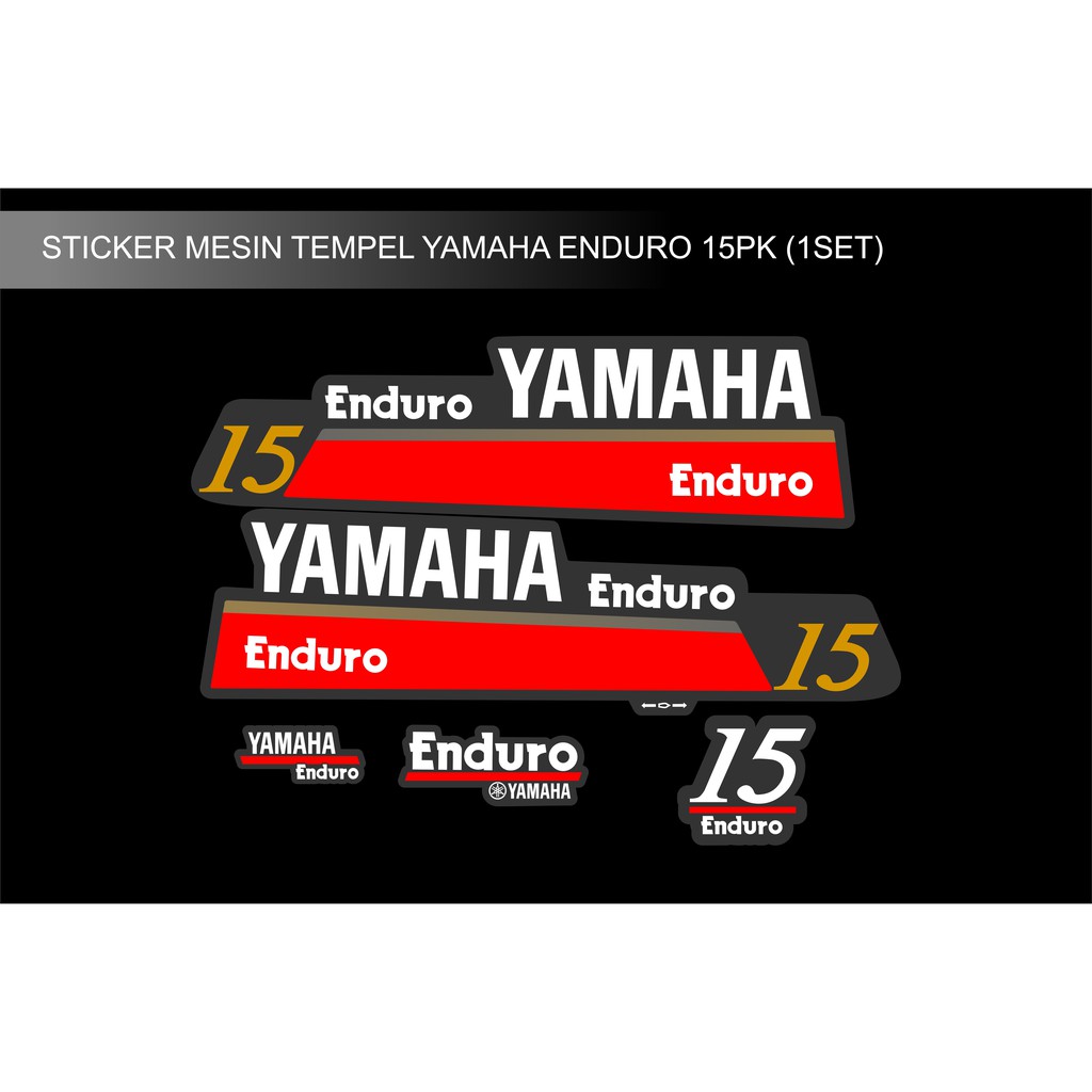 MESIN Yamaha ENDURO 15 PK ENGINE STICKER | Shopee Malaysia