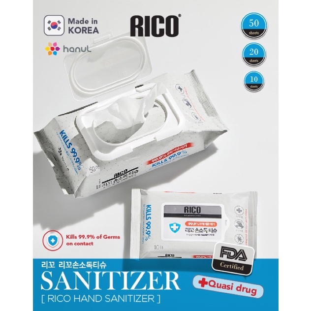 💥READY STOCK💥[RICO] Hand Sanitizer Wipes/Premium Wet Wipes – Signature ...