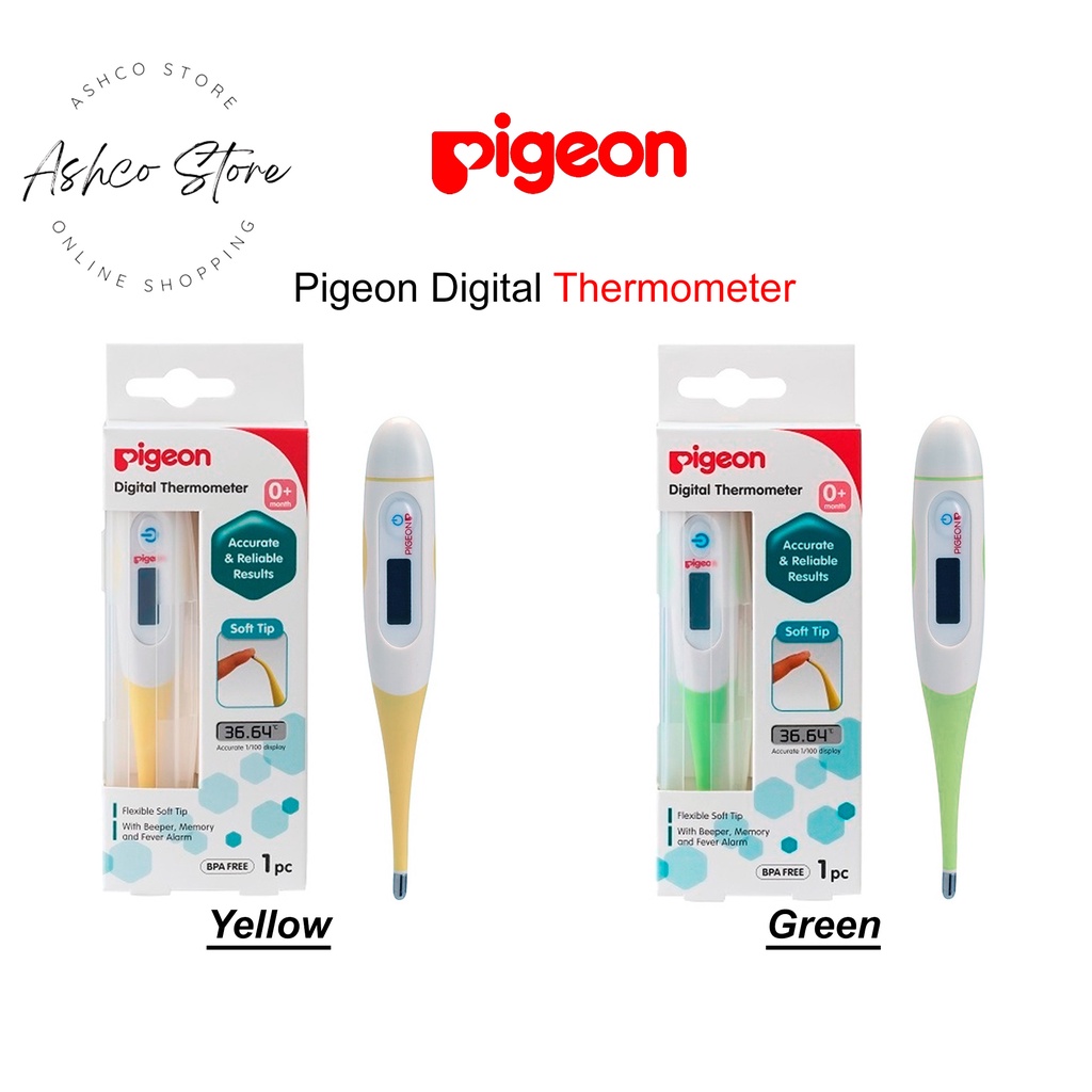 Pigeon Digital Thermometer ( Yellow ), ( Green ) Shopee Malaysia