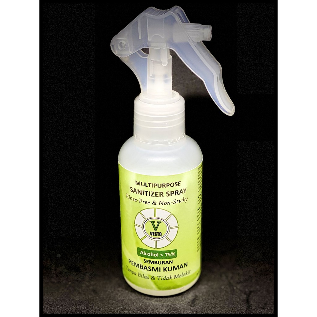 VECTO MULTIPURPOSE SANITIZER SPRAY 120ML Rinse-Free & Non-Sticky (Anti ...