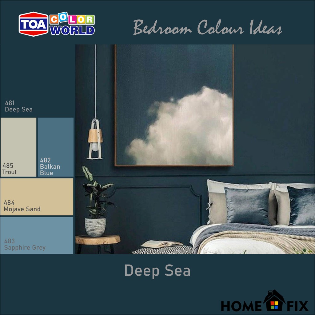 Cat Dalam Rumah Bedrooms Colour Scheme Part 3 - TOA Supertech Gold 1 Litre  | Shopee Malaysia