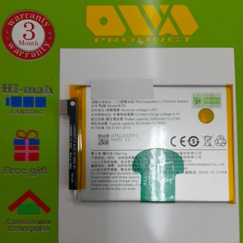 V11I/Y97 VIVO BATTERY B-E8 (HIGH CAP STANDARD) | Shopee Malaysia