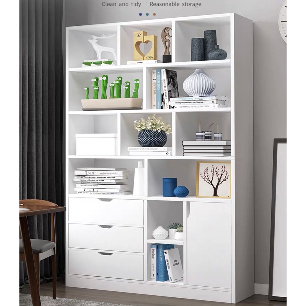 Book Cabinet Buku Rak Bookcase Storage Shelf 101 x 20 x 182 cm ...