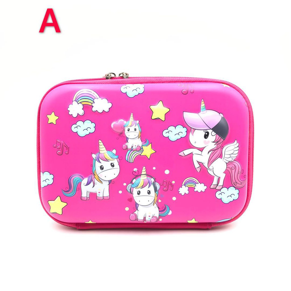 Unicorn Pencil Case Large 3D Eva Stationery Pencil Box Shopee Malaysia
