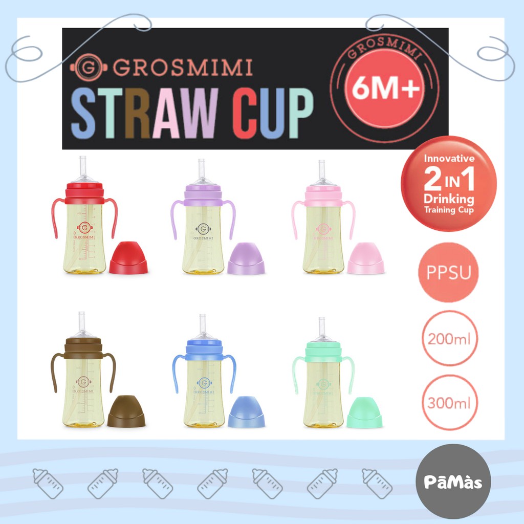 Grosmimi PPSU 200mL Straw Cup (Sippy Cup) 6 Months+