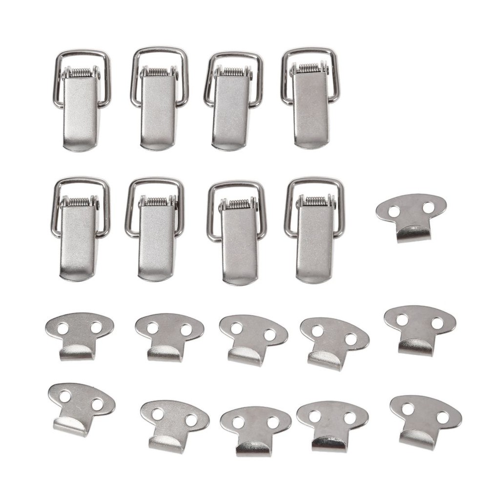 10Pcs Cabinet Spring Loaded Iron Straight Loop Toggle Latch 45Mm Length ...