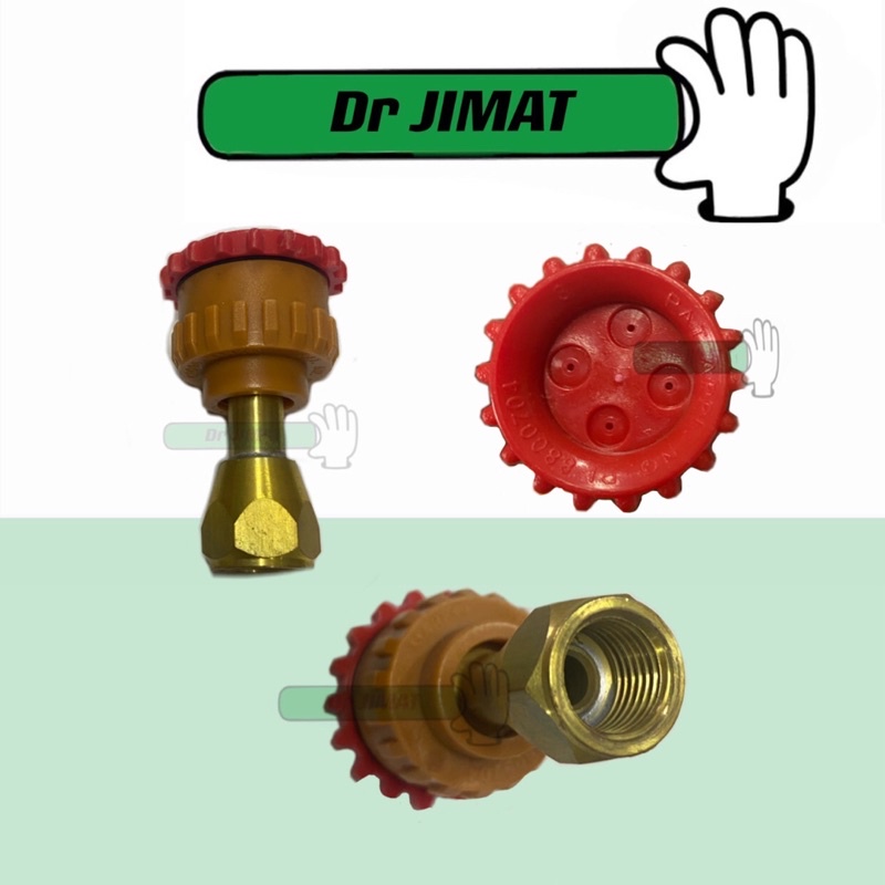 Spray Mist Nozzle 4 Holes Brass Sprayer Kepala Pam PB Racun Tembaga PVC ...