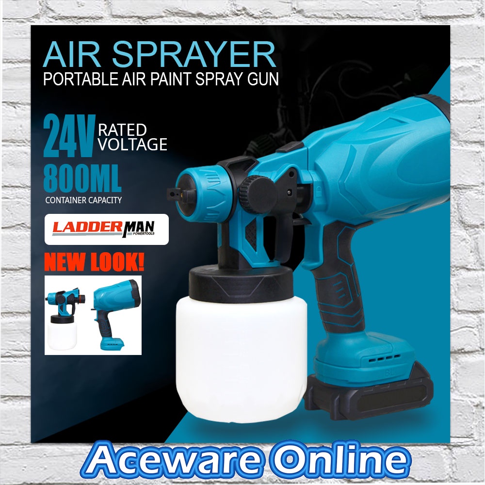 CX33 120W Portable 24V Cordless Battery Spray Gun 1.8MM Nozzle Pain with 800ML Container