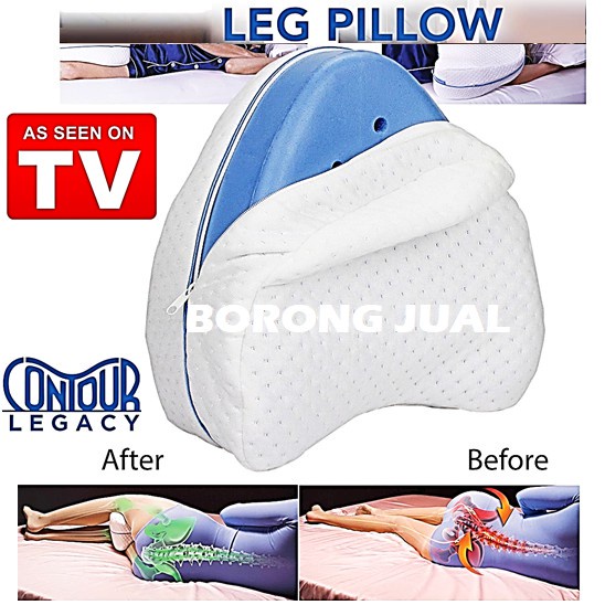 Contour Legacy Resilience Rebound Foam Knee Leg Pillow Washable Back Hip  Support Wedge Heart-Shaped Side Sleepers