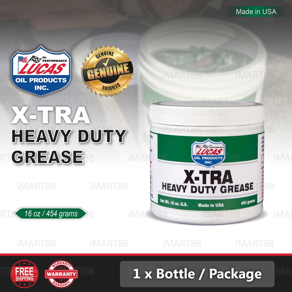 LUCAS XTra Heavy Duty Grease 16oz 454grams USA 100 Genuine Minyak