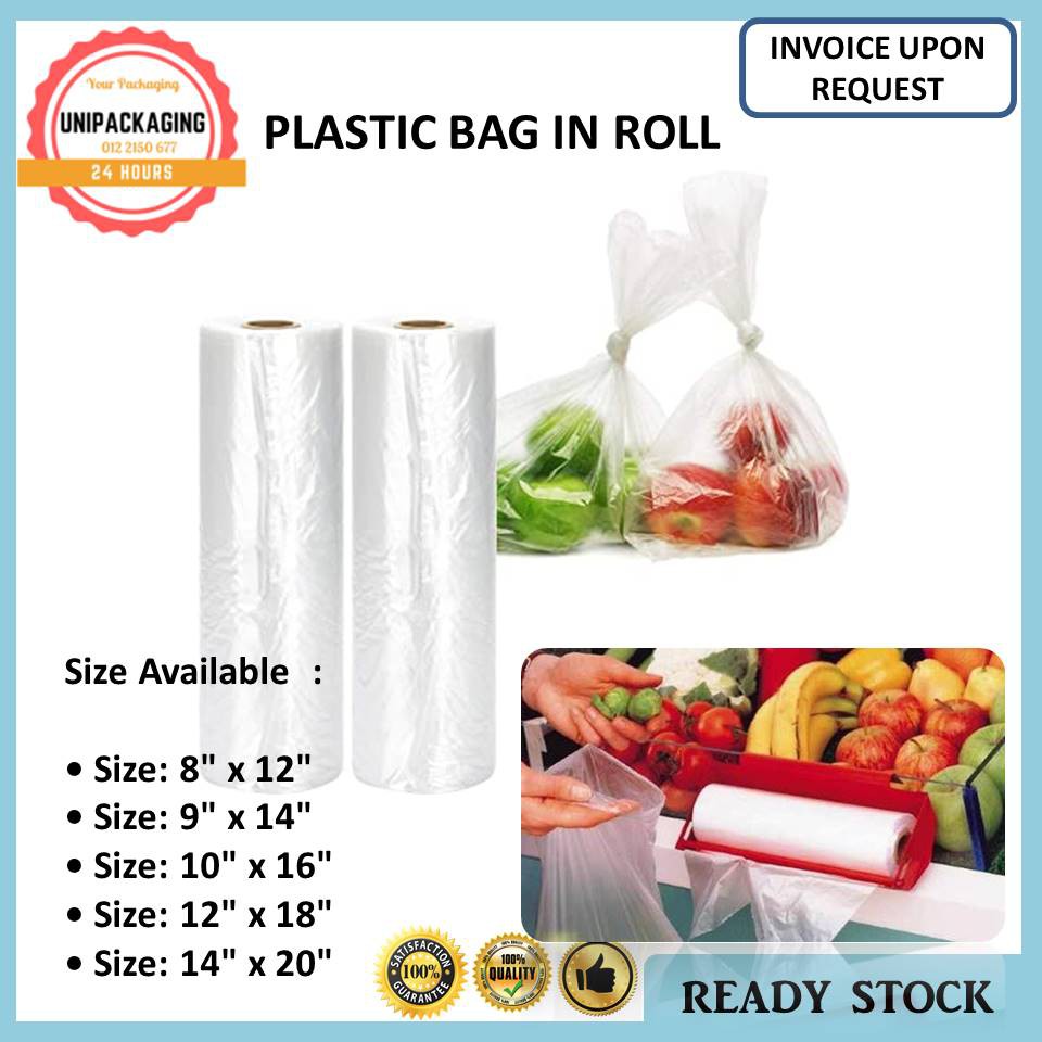 Food Packaging / Plastic Bag Roll / Plastic Beg Gulung (Food/Vegetable