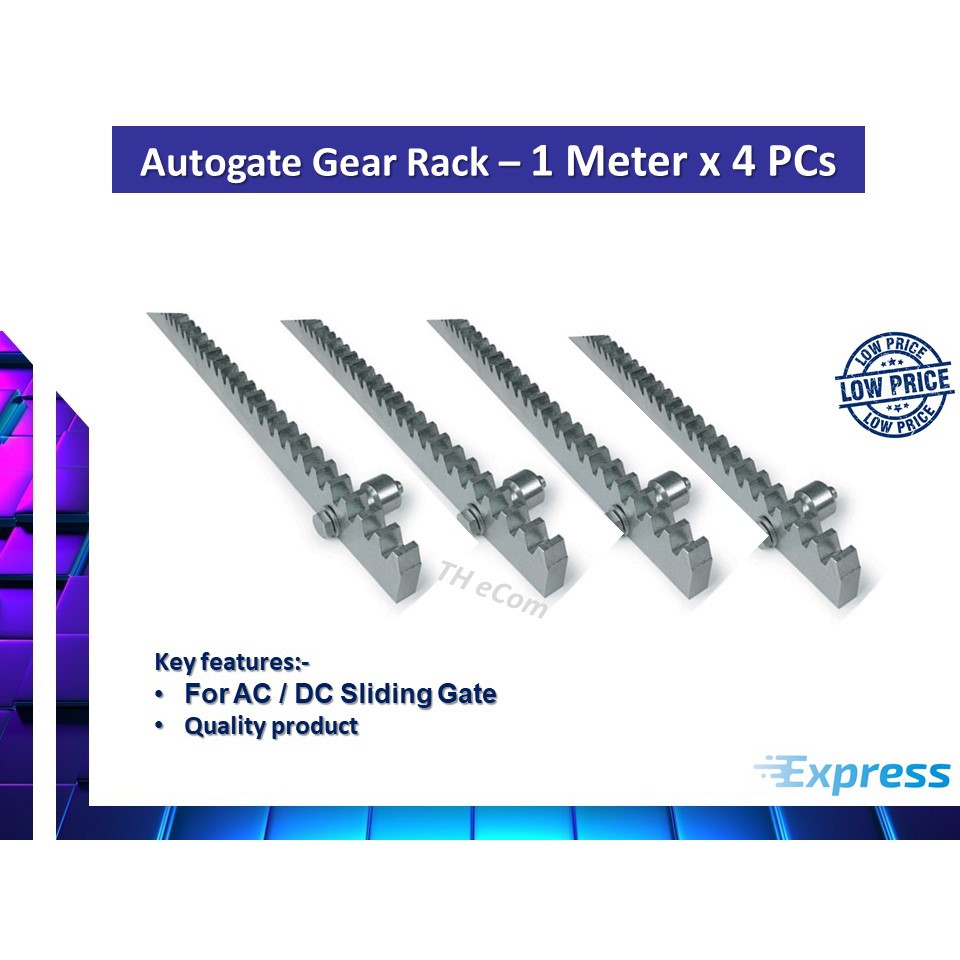 Autogate gear rack (FOR SLIDING GATE ) - 1 meter x 4 PCs | Shopee Malaysia