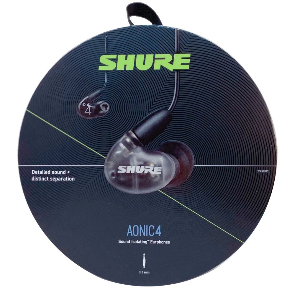 Shure AONIC 4 Wired Sound-Isolating Earphones ( Black ), SE42HYBK+UNI-A