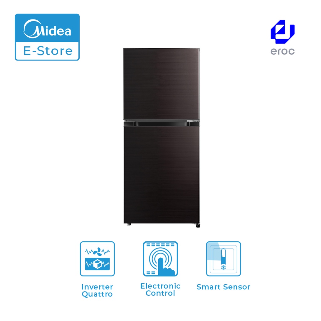 Midea MDRT268MTB28-MY Gross 200L 2 Doors Inverter Quattro Refrigerator ...