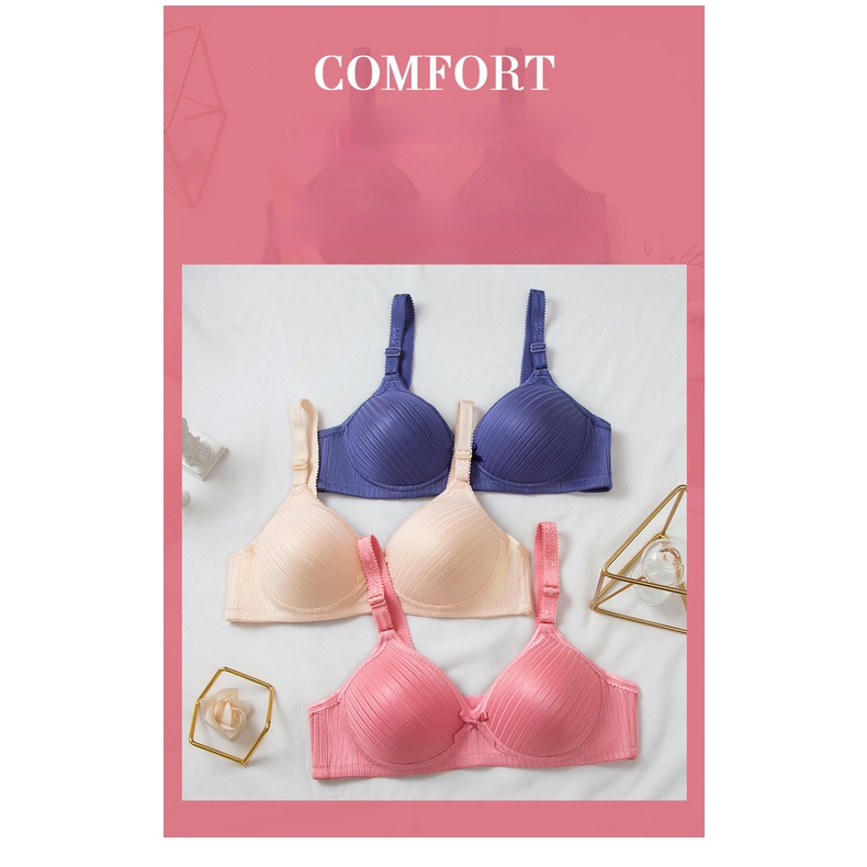 Dreamtale Women Bra Lace Padded Bra Wireless Seamless Push Up Bra 3/4  Coverage Baju Dalam Wanita WCO236