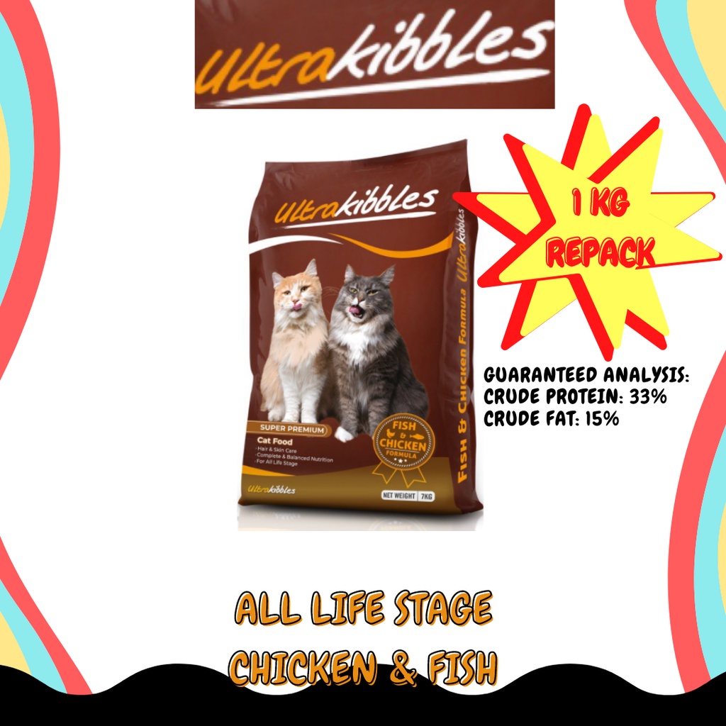 Ultra Kibbles Super Premium Cat Food-Repack 1KG | Shopee Malaysia