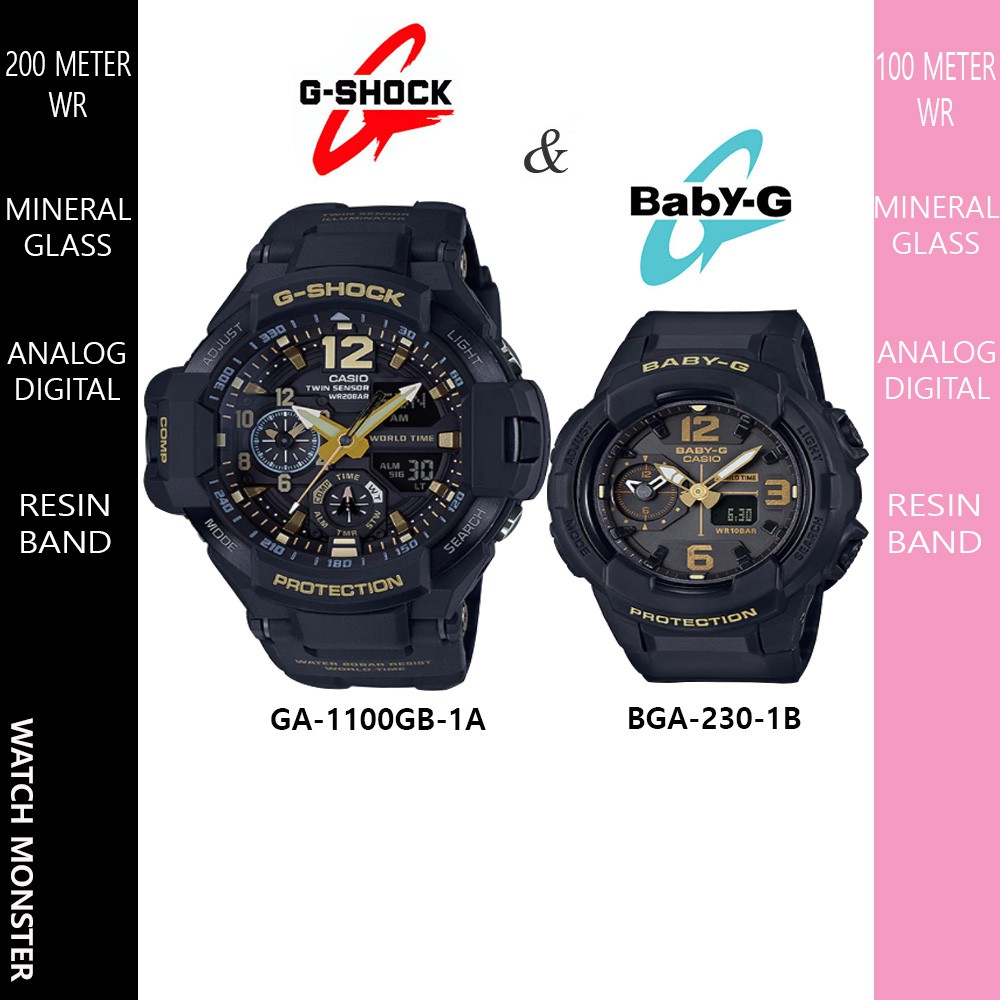 G shock Baby G CASIO couple watch GA 1100GB 1A BGA 230 1B